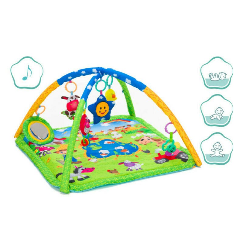Fillikid - covoras de joaca farm cu activitati, 80x70 cm
