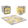 Set 30 piese puzzle, Kinderkraft, Lunop Shapes, Pentru covoras educational sau alte forme, Spuma, 31,5 x 31,5 cm/bucata, Dimensiune maxima covoras 185 x 185 cm, Yellow - 1