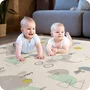 Covoras de joaca, Primabobo, Model elefantel, Pliabil, Impermeabil, 150 x 180 cm, BPA Free, Cu Imprimeu pe ambele parti, Geanta transport, Multicolor - 7