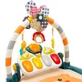 Covoras educational, Baby Mix, Zoo Mat, Cu panou multimedia si bara cu jucarii zornaitoare, Cu melodii,  Conform cu EN 71, 50 x 50 x 80 cm, 0 luni+, Portocaliu - 5