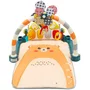 Covoras educational, Baby Mix, Zoo Mat, Cu panou multimedia si bara cu jucarii zornaitoare, Cu melodii,  Conform cu EN 71, 50 x 50 x 80 cm, 0 luni+, Portocaliu - 6