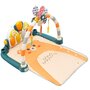 Covoras educational, Baby Mix, Zoo Mat, Cu panou multimedia si bara cu jucarii zornaitoare, Cu melodii,  Conform cu EN 71, 50 x 50 x 80 cm, 0 luni+, Portocaliu - 1