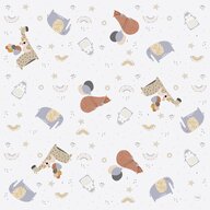 Covoras impermeabil pentru copii, Ceba Baby, Rezistent la pete, Sigur pentru pielea bebelusului, Usor de curatat, 120x120 cm, Giraffe & Friends, Multicolor