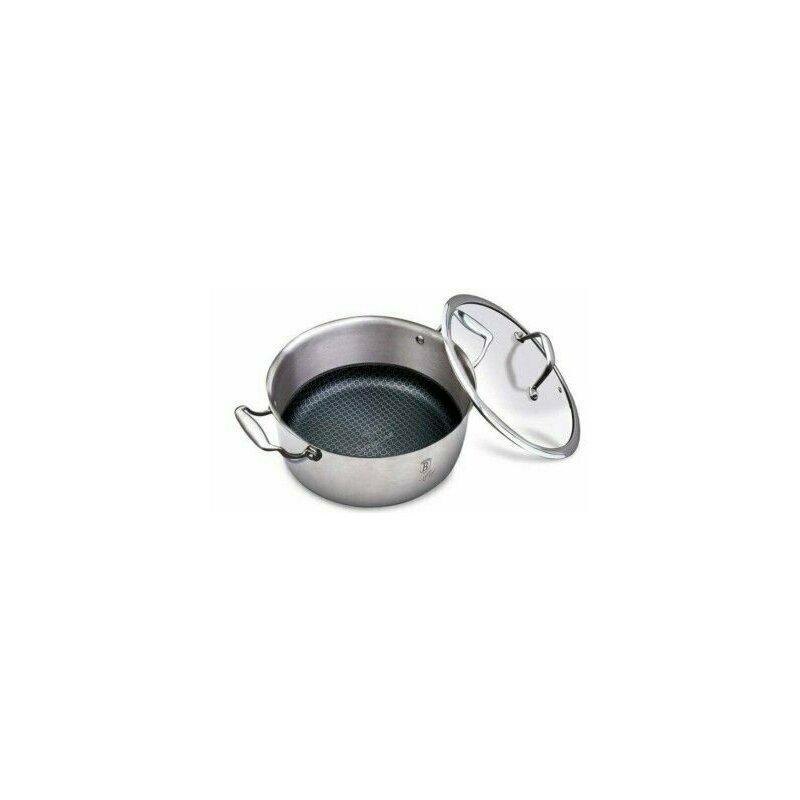 Berlinger haus - cratita cu capac, 2.4 litri, otel inoxidabil, , 20 cm, silver eternal collection, bh 7444