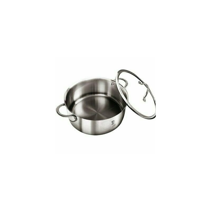 Berlinger haus - cratita cu capac, 4.1 litri, otel inoxidabil, , 24 cm, silver eternal collection, bh 7428