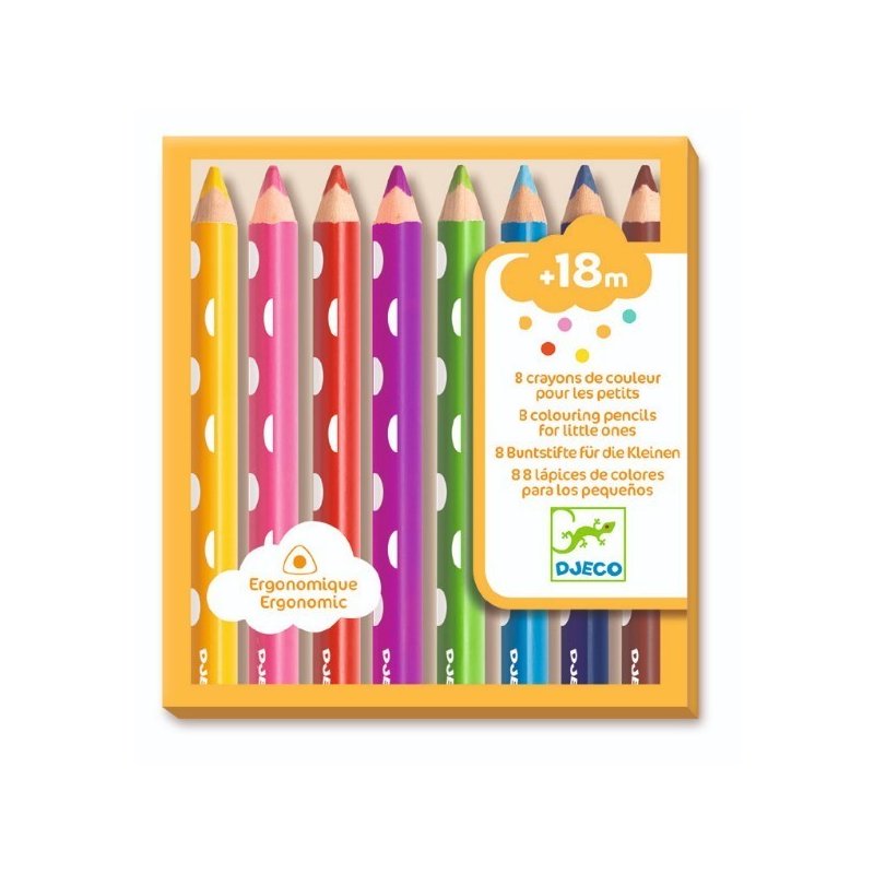 Djeco - creioane colorate pentru bebe