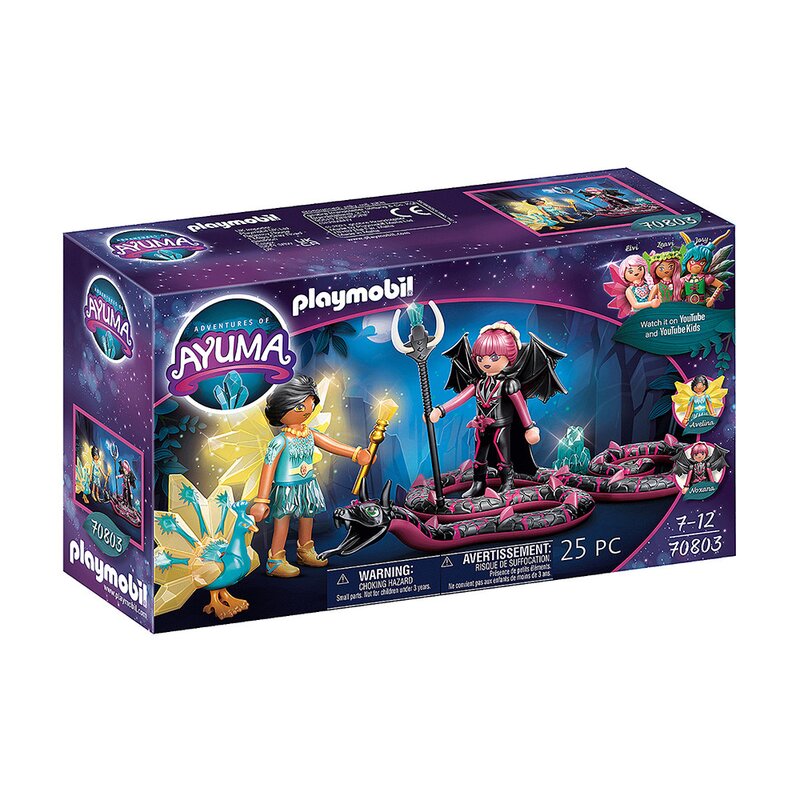 Playmobil - set figurine crystal fairy , ayuma , cu animalul de suflet, cu bat fairy
