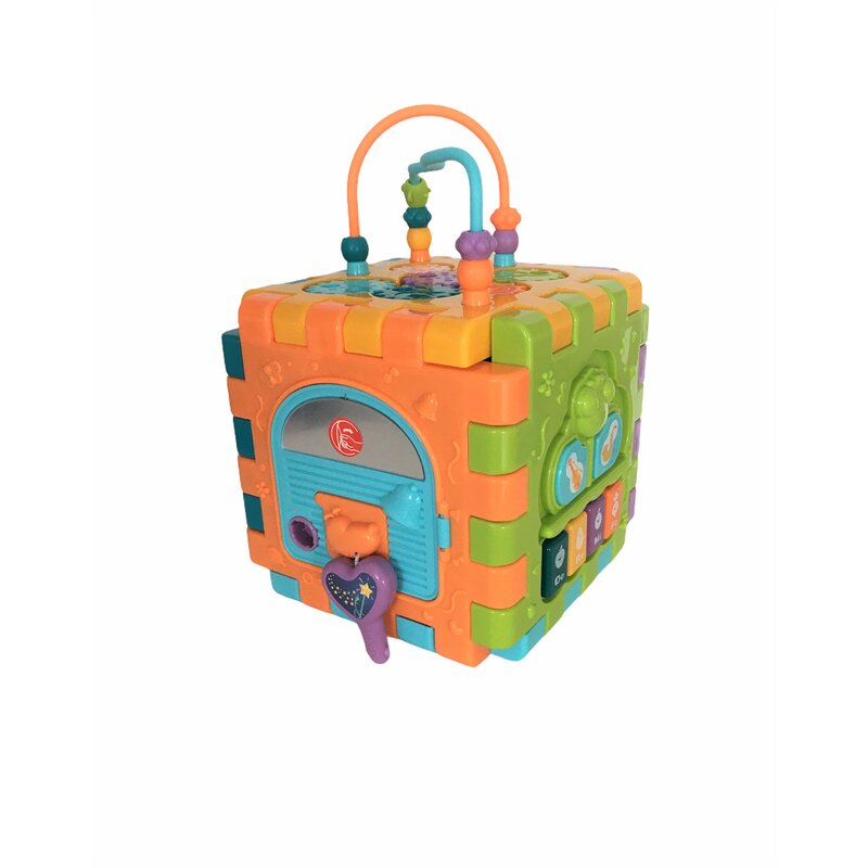 Lorelli - jucarie interactiva cub , 10 piese, multicolor