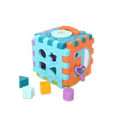Lorelli - Jucarie interactiva Cub , 10 piese, Multicolor