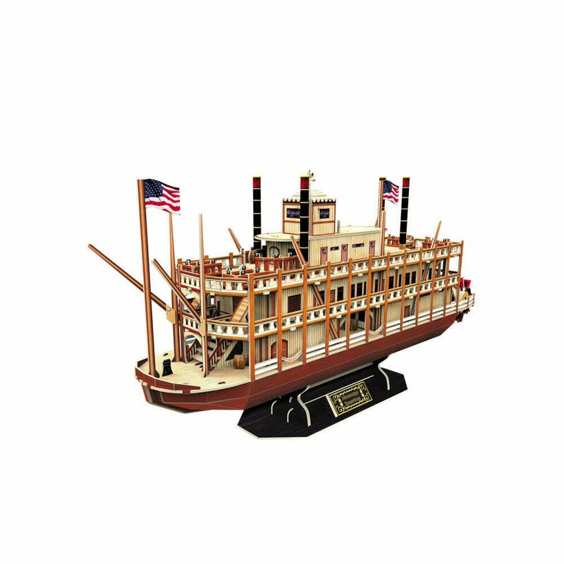 Cubic fun - puzzle 3d nava mississippi steamboat usa 142 piese