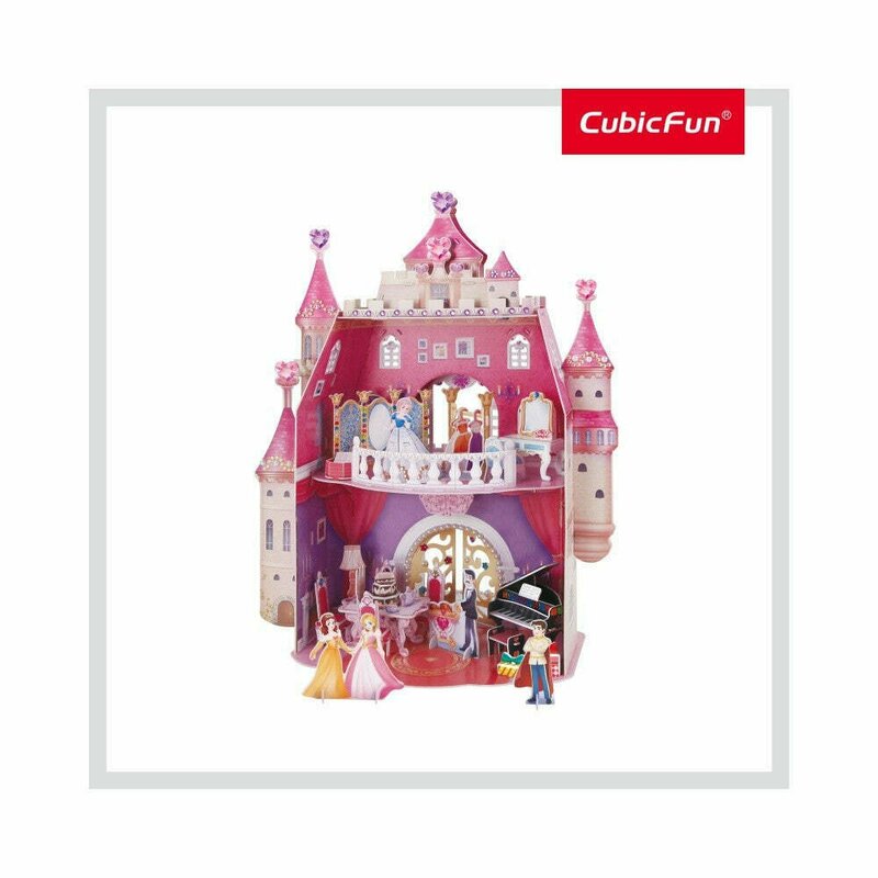 Cubic fun - puzzle 3d + stickere aniversarea printesei 95 piese