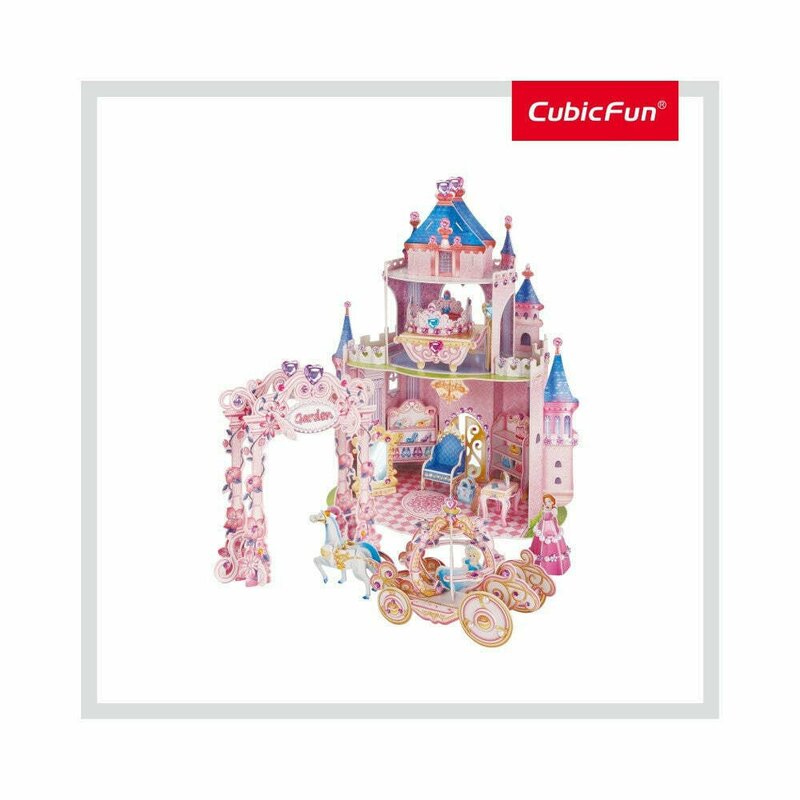 Cubic fun - puzzle 3d + stickere gradina secreta a printesei 92 piese