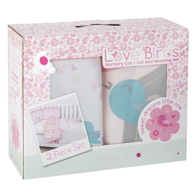 Cuddleco. - set de pat 2 piese pentru bebelusi comfi-dreams lovebirds