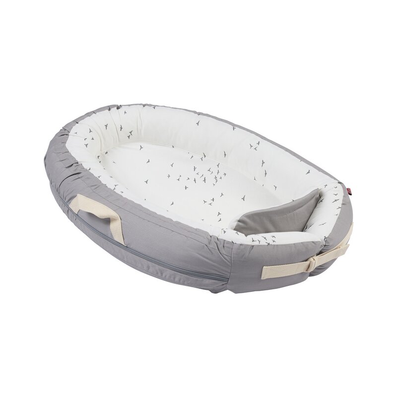 Cuib pentru bebelusi baby nest voksi® premium grey-flying