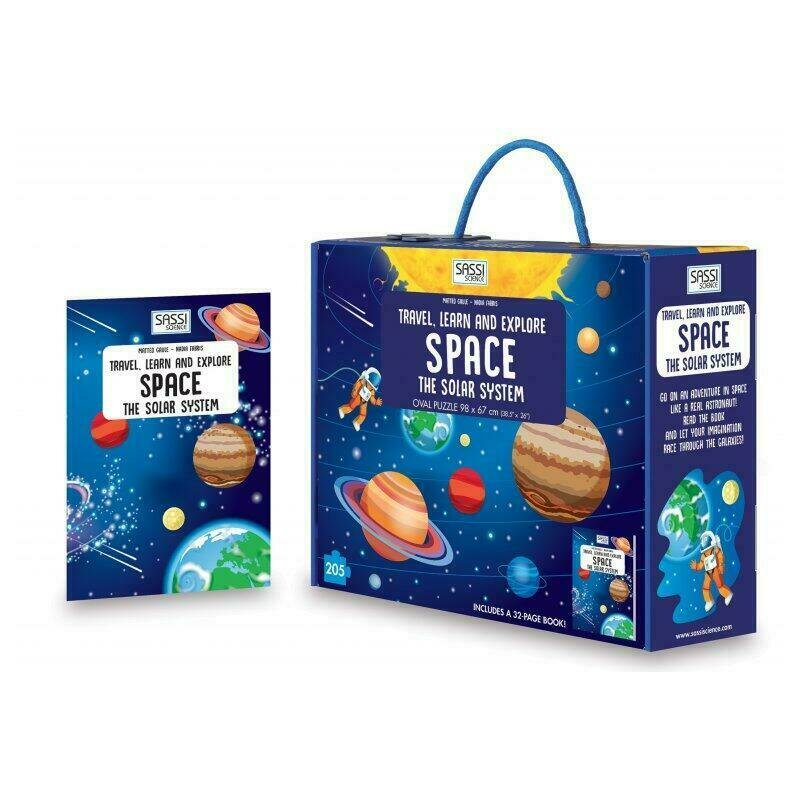 Sassi - puzzle educativ cunoaste si exploreaza - spatiul cosmic puzzle copii, pcs 205