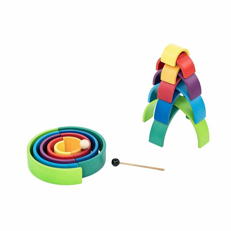 Leg&go - jucarie cu activitati curcubeu , 9 piese, multicolor