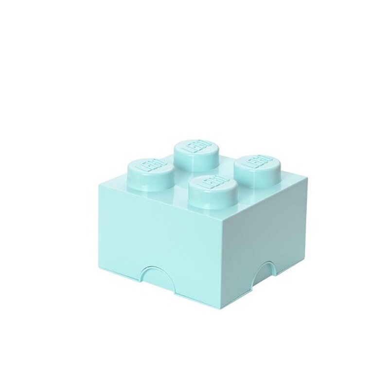 Lego - cutie depozitare 2x2 albastru aqua