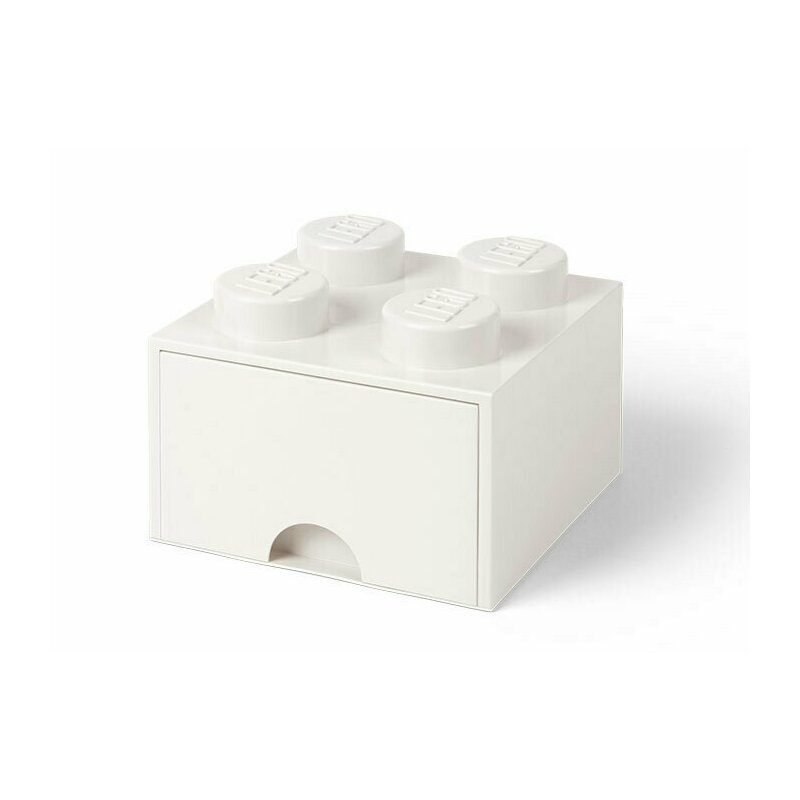 Lego - cutie depozitare 2x2 cu sertar, alb