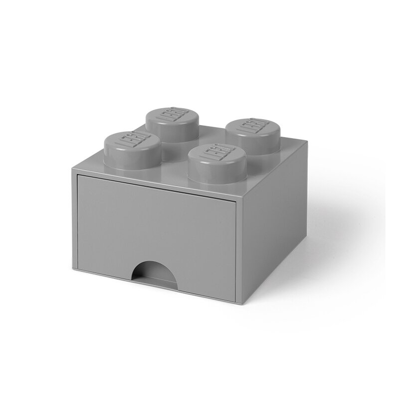 Lego - cutie depozitare 2x2 cu sertar, gri