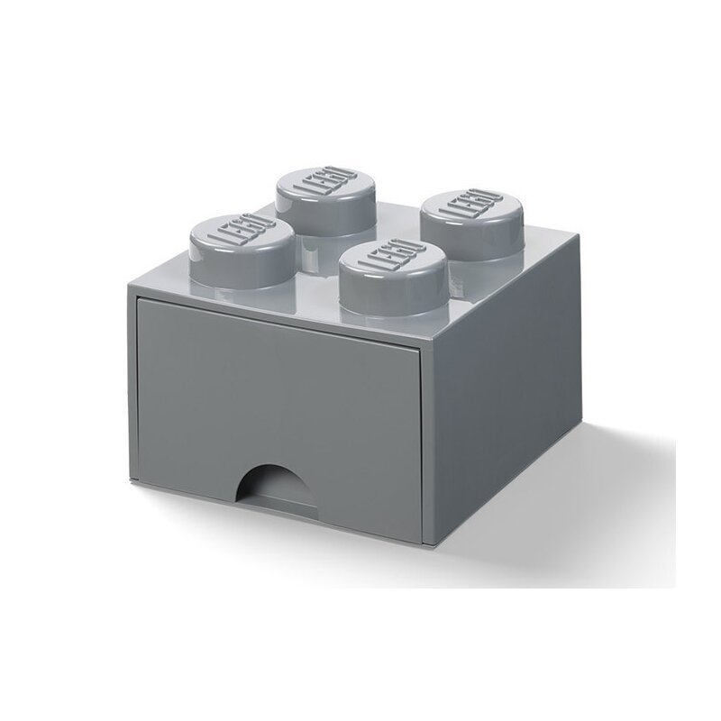 Lego - cutie depozitare 2x2 cu sertar gri
