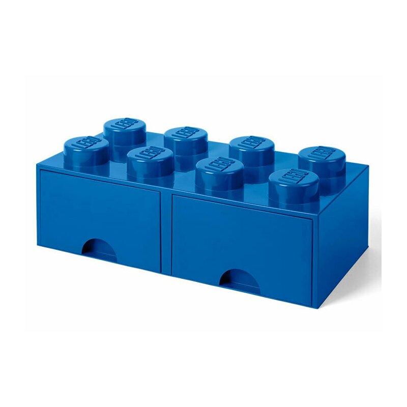 Cutie depozitare 2x4 cu sertare, albastru
