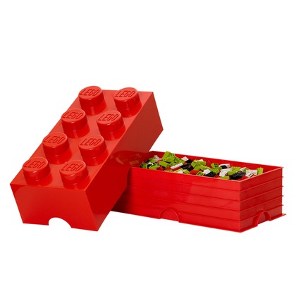 stereo Booth Mouthpiece Cutie depozitare LEGO 2x4 rosu