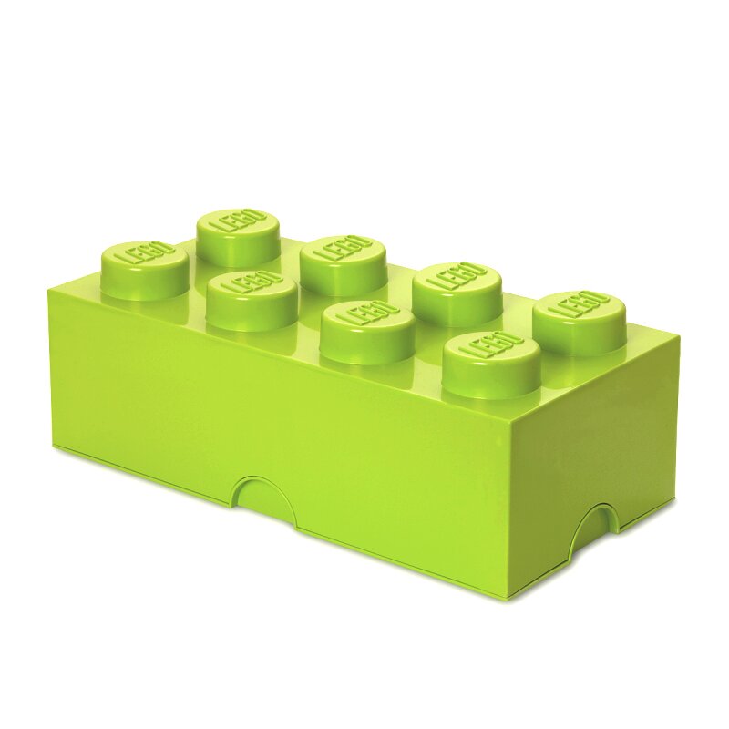 Lego - cutie depozitare 2x4 verde deschis