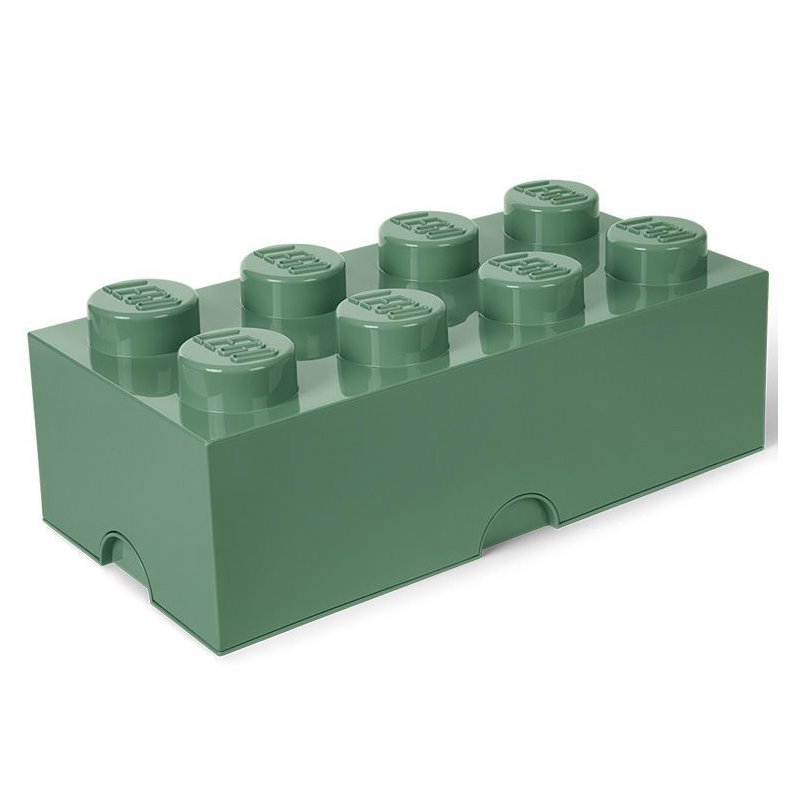 Lego - cutie depozitare 2x4, verde masliniu