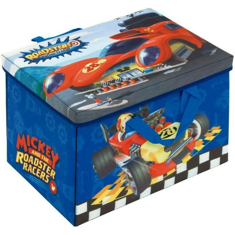 Arditex - mobilier depozitare jucarii cutie transformabila mickey mouse and the roadster racers, 41x31 cm