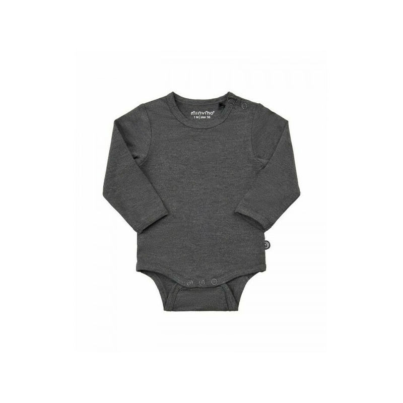 Dark grey melange 62 - body fin din bambus - minymo