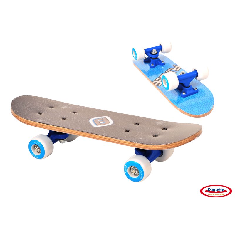 DArpeje - Mini skateboard Funbee 43 cm, Albastru