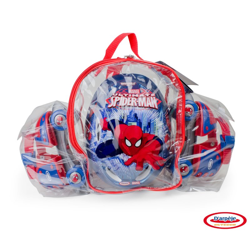 DArpeje - Set Spiderman (patine cu rotile, casca, genunchiere, cotiere)