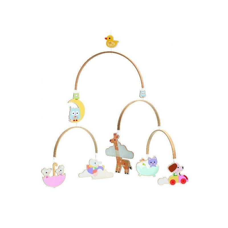 Djeco - decoratie mobil lemn, animalute