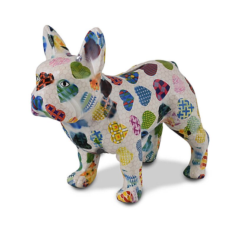 Decoratiune ceramica buldog francez jack h19.2 cm