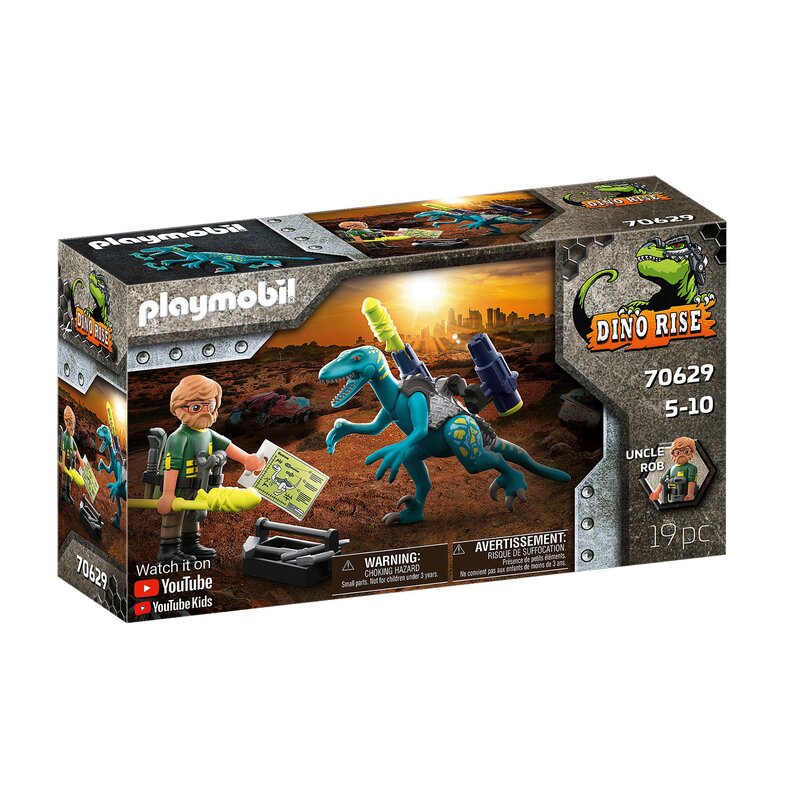 Playmobil - set de constructie deinonychus - gata de lupta , dino rise