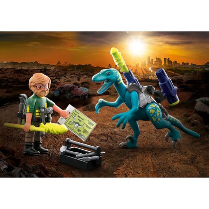 Playmobil - Set de constructie Deinonychus - Gata de lupta , Dino Rise