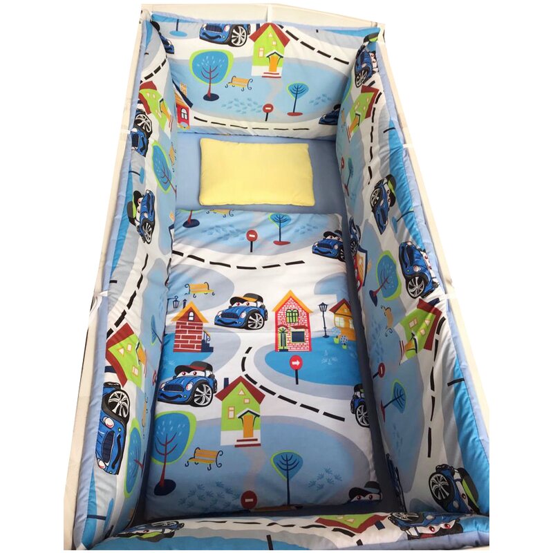 Deseda - lenjerie de pat 120x60 cm, cu aparatori laterale pufoase oraselul