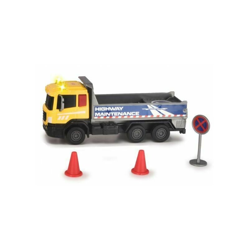 Simba - dickie echipa de utilaje camion cu semne de circulatie 17cm