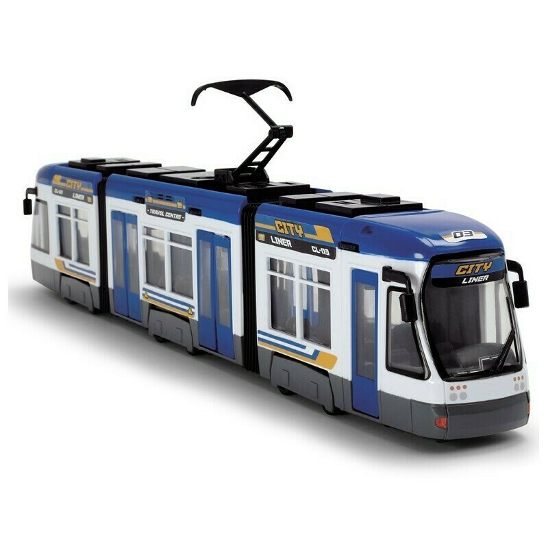 Simba - tramvai , cu usi mobile, 46 cm, albastru