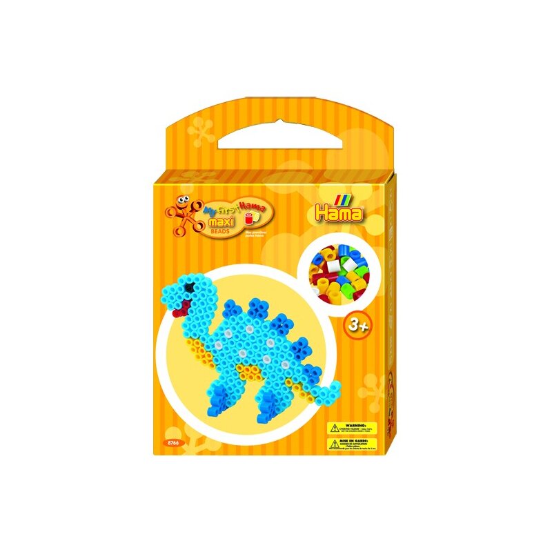Hama - dinosaur - set cu 350 margele maxi in cutie