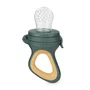 Dispozitiv de hranire, Petite&Mars, Pentru fructe si legume, Include capac de protectie, 6+ luni, Verde/Ocru - 2