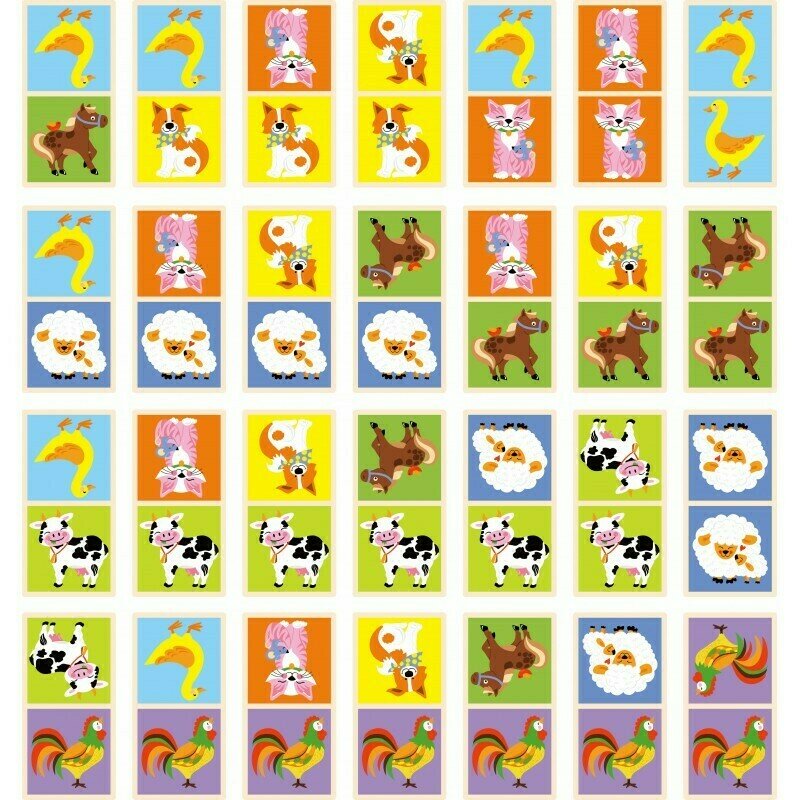 Viga - domino cu imagini - animale de la ferma