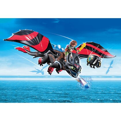 Playmobil - Set de constructie Cursa dragonilor - Hiccup si Toothless , Dragons