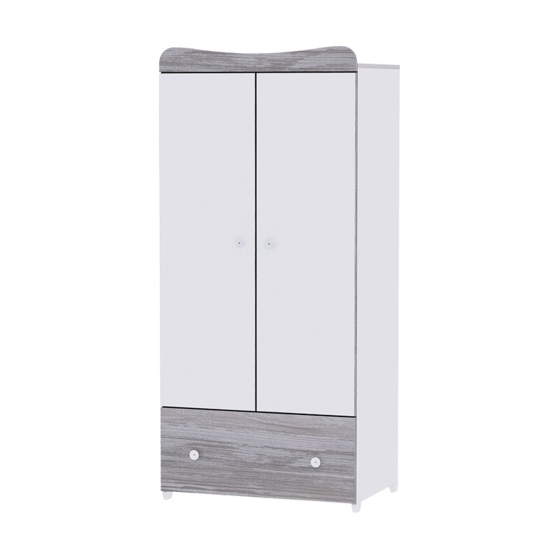 Lorelli - dulap exclusive, pentru haine, 80x57 cm, alb/gri