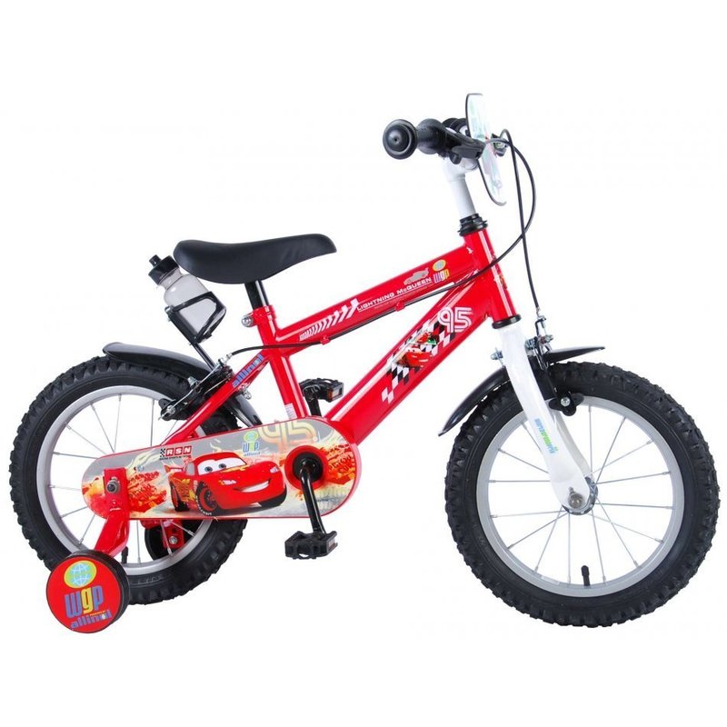 Eandl cycles - bicicleta cu pedale , disney cars, 14 , rosu