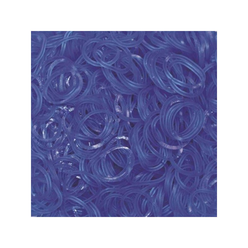 Rainbow loom - elastice jelly 600 buc, albastru-ocean