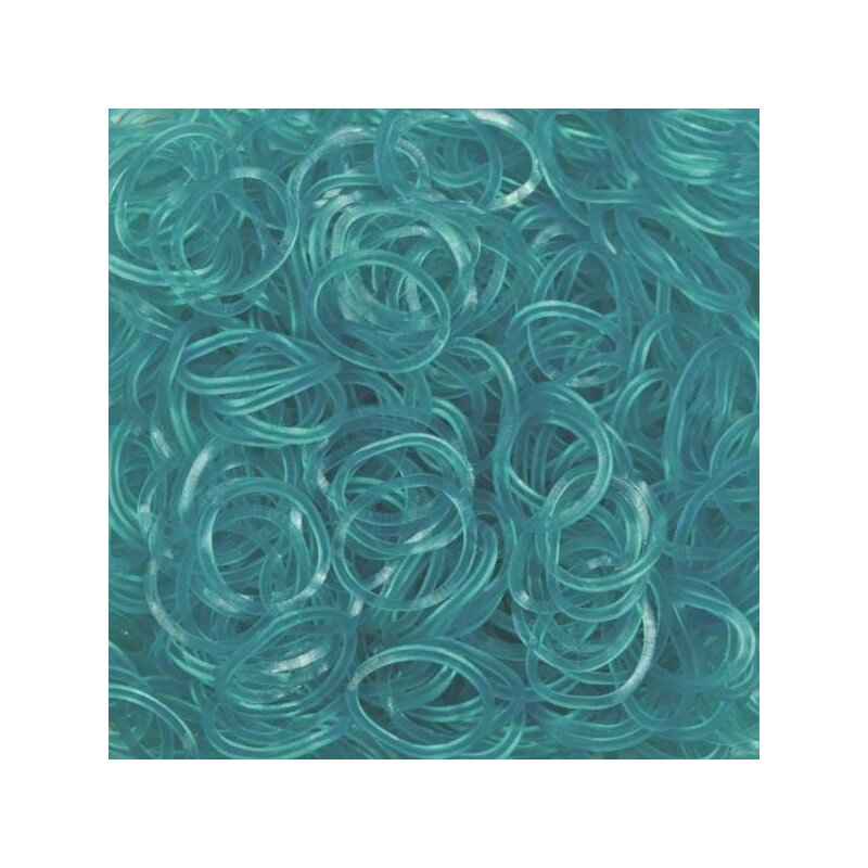 Rainbow loom - elastice jelly 600 buc, turcoaz