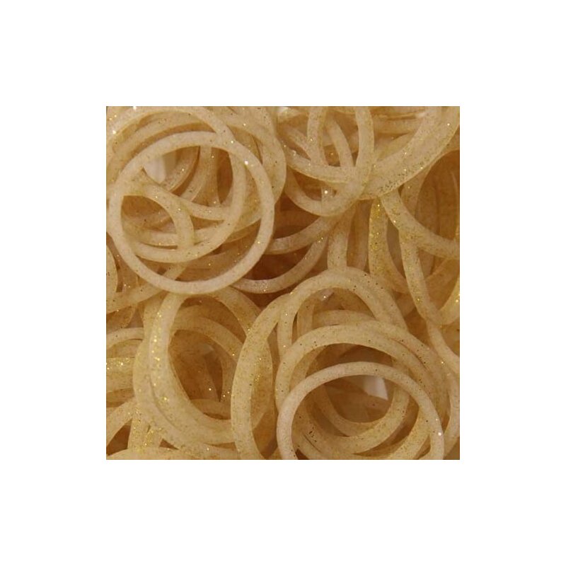 Rainbow loom - elastice lucioase 300 buc, auriu