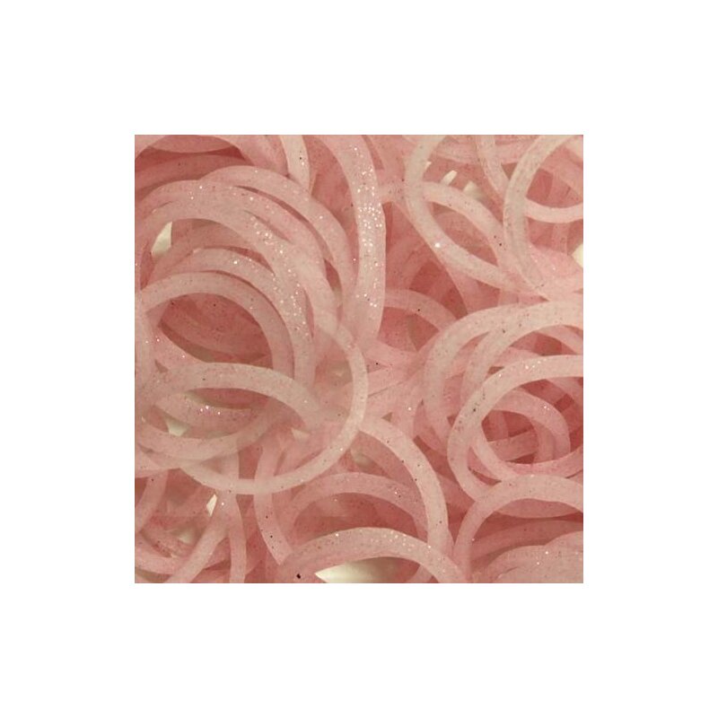 Rainbow loom - elastice lucioase 300 buc, roz