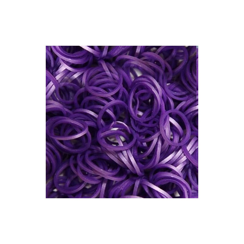 Rainbow loom - elastice metalic 300 buc, mov